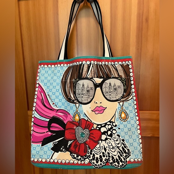 Brighton Handbags - Brighton SPARKLE & SHINE Peace Love & Jewels Large Tote